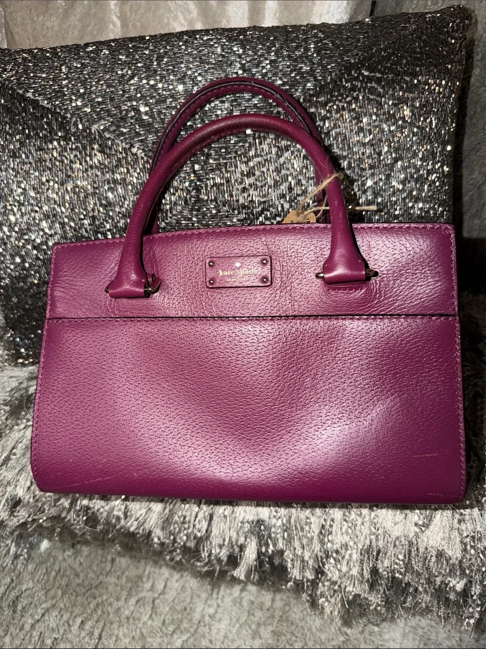 Kate Spade Plum Leather Satchel
